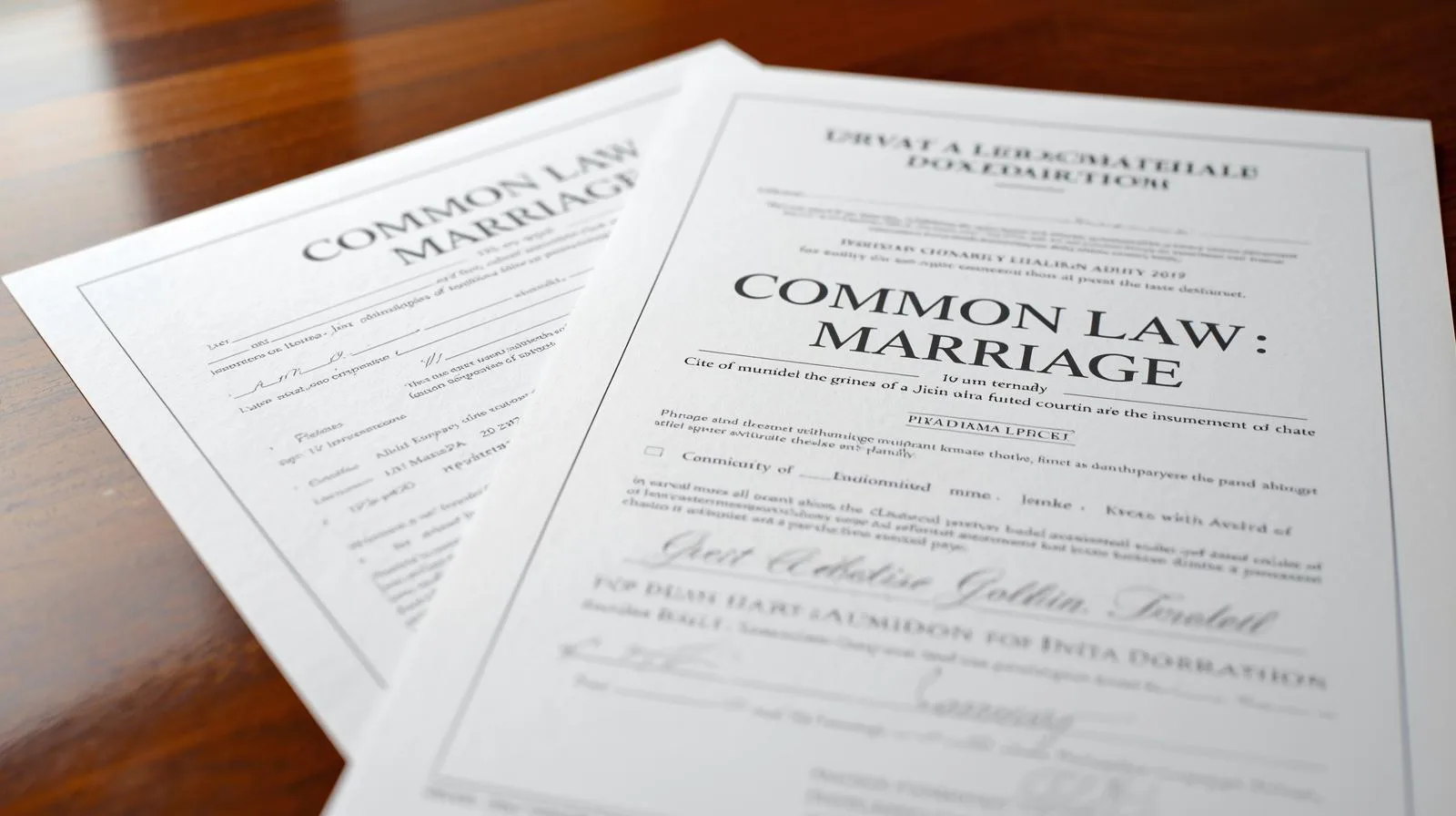 common law marriage Texas legal documents