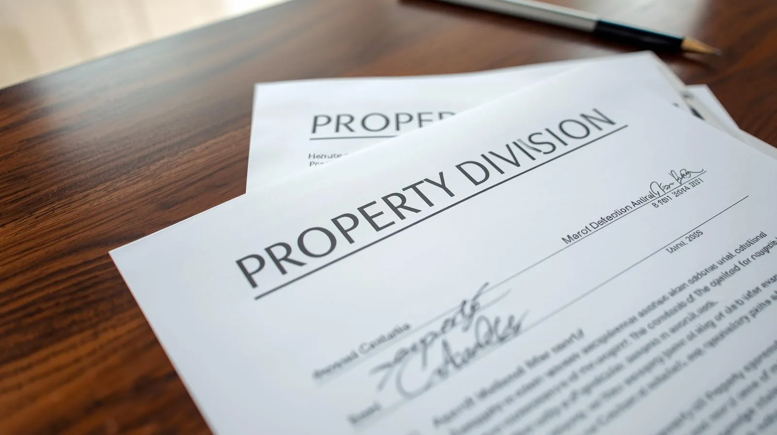 property division Houston documents for divorce asset and debt allocation