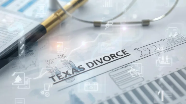 Texas divorce timeline showing waiting period and court process