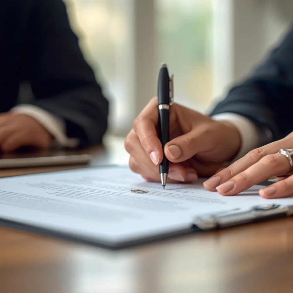 Attorney reviewing informal marriage Texas documents during a Houston family law consultation