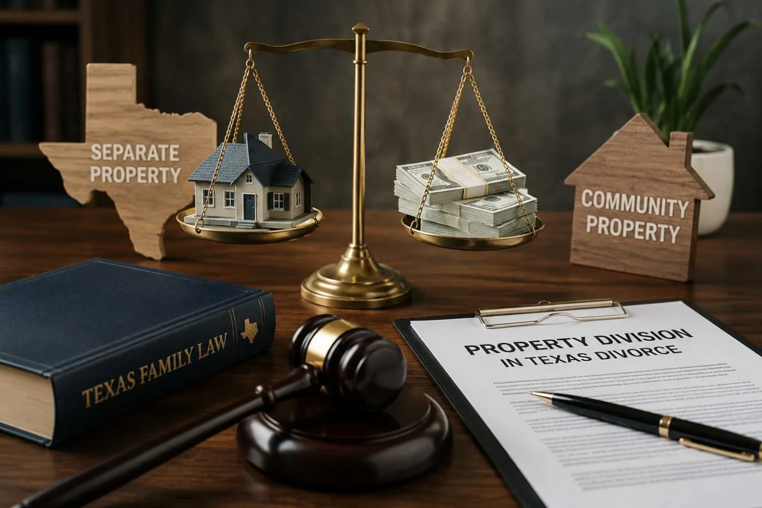 Separate property in Texas divorce involving asset classification and property division