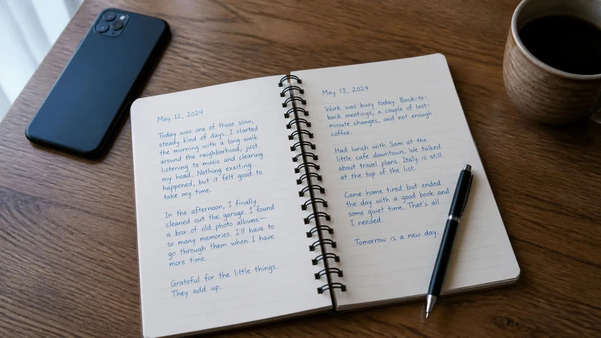 Notebook used to log dates and times of denied visitation in Texas